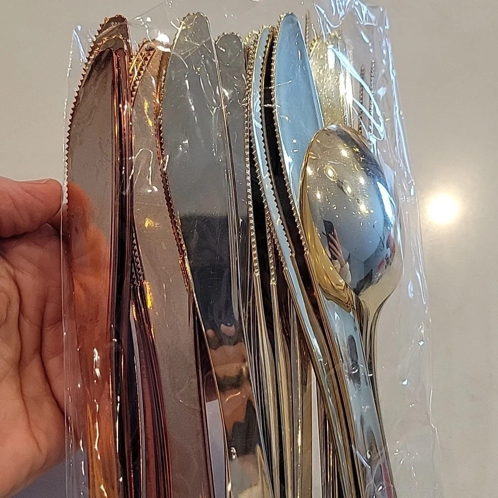 Free With Purchase Random Copper And Gold Plastic Serveware